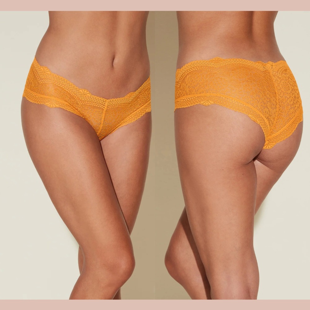NWT Cosabella [ L/X ] Forte Hotpant Cheeky Brief Underwear in Mustard Lace U1871